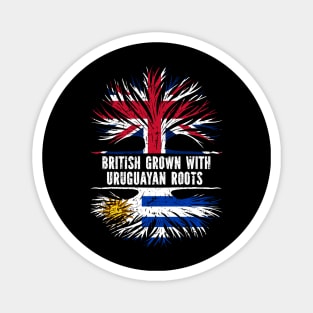 British Grown with Uruguayan Roots UK Flag England Britain Union Jack Magnet